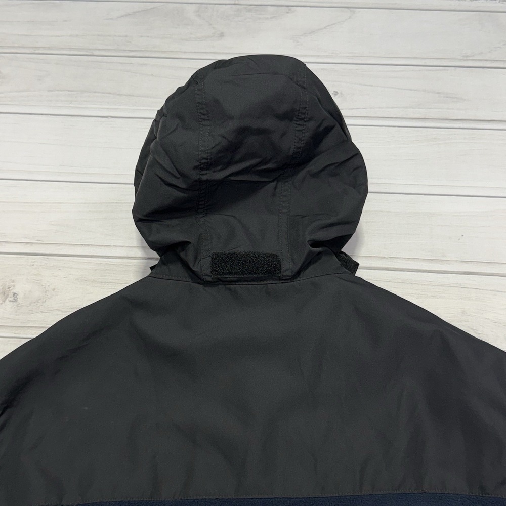 Polo Ralph Lauren Jacket L Black Blue Polartec Hooded Fleece Full Zip VTG 90s - Picture 8 of 11